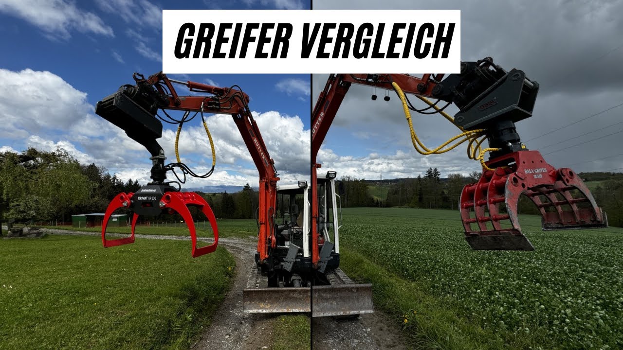 Sortiergreifer vs. Holzzange am Bagger was ist besser? Vergleich und unser Fazit.