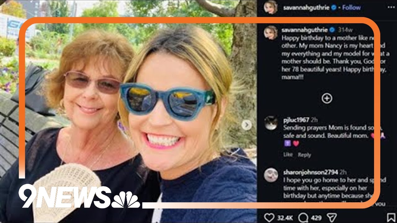 Authorities give update in search for Savannah Guthrie's mother