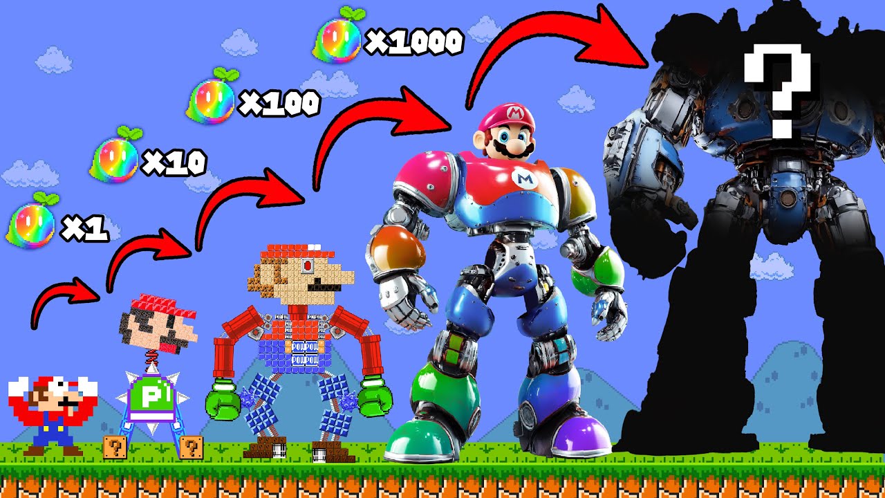 EVOLUTION Of Mario Robot: Every Seed MARIO BECOMES ROBOT Growing Up | POWER-UP MARIO