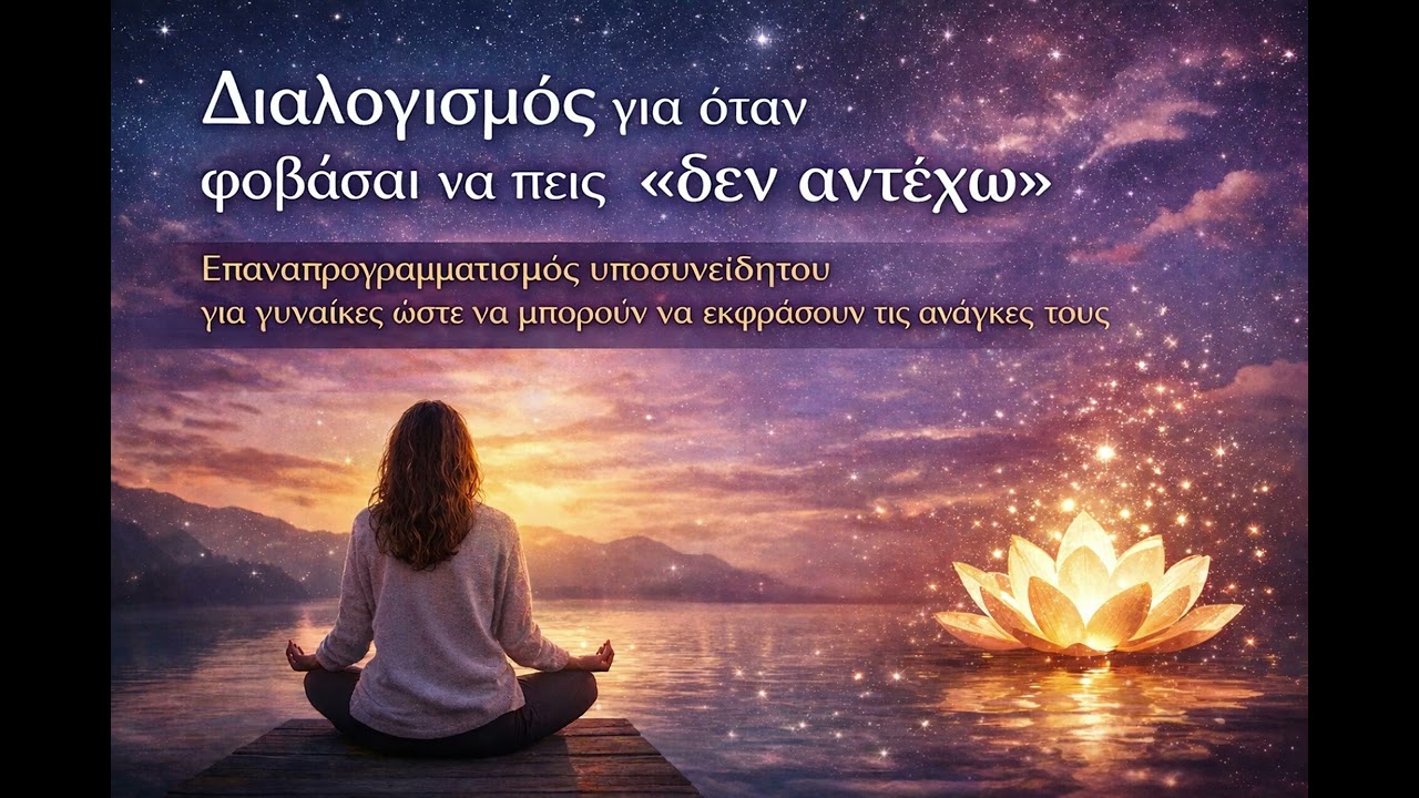 Διαλογισμός για όταν φοβάσαι να πεις «δεν αντέχω» | Επαναπρογραμματισμός υποσυνείδητου για γυναίκες.