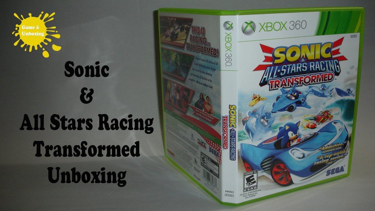 Sonic & All-Stars Racing Transformed Xbox 360 Unboxing & Overview