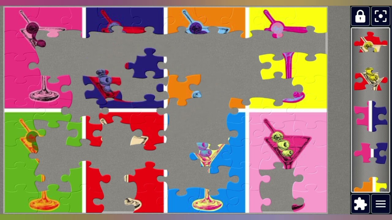 Andy-Warhol Inspired Martini Series🥂🎉🧩 Pop-Art Puzzle 🧩//@jigsawpuzzle45 