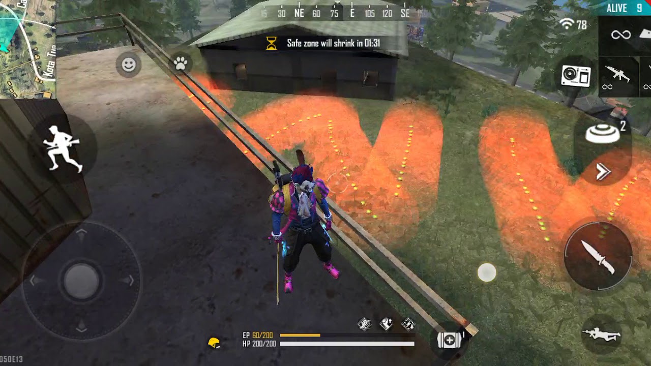 Writing my name using landmine near peak in custom room❤️❤️