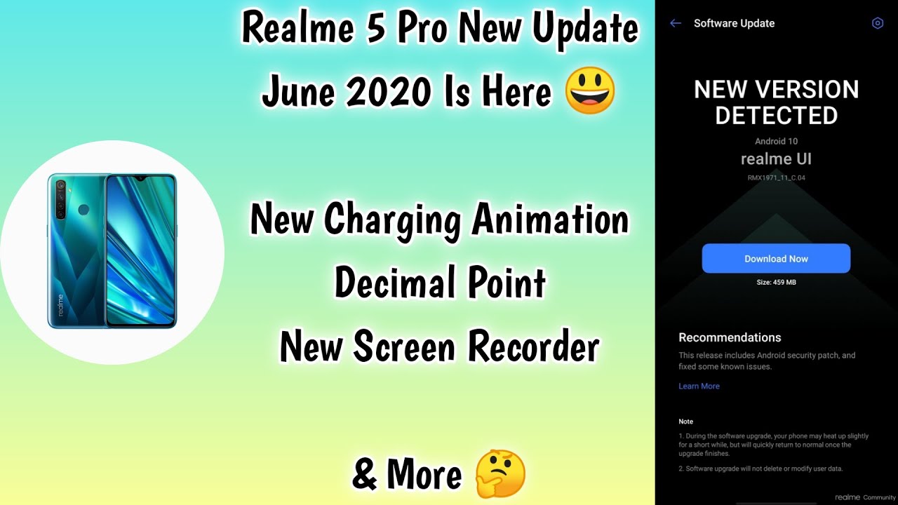 Realme 5 Pro New Update June 2020 | Realme 5 Pro Charging Animation Update | Realme 5 Pro C04 Update