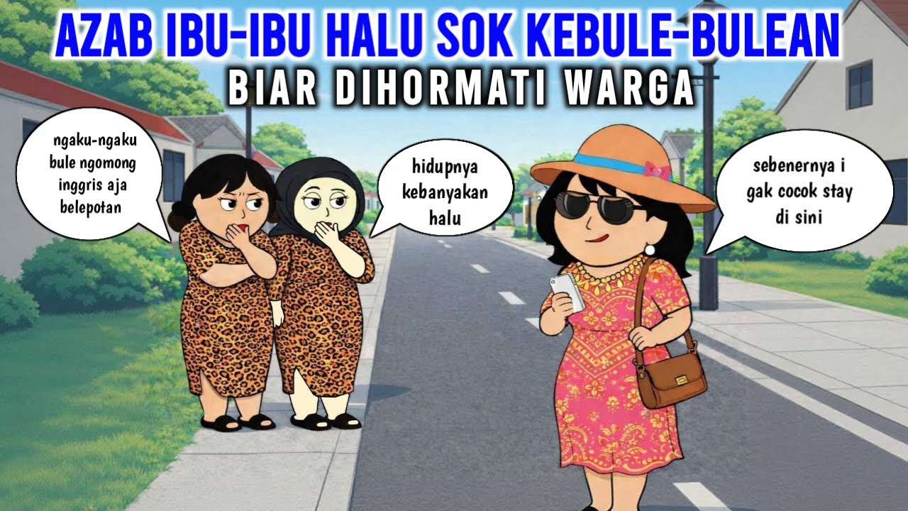 AZAB IBU-IBU HALU SOK KEBULE-BULEAN BIAR DIHORMATI WARGA | ANIMASI AZAB