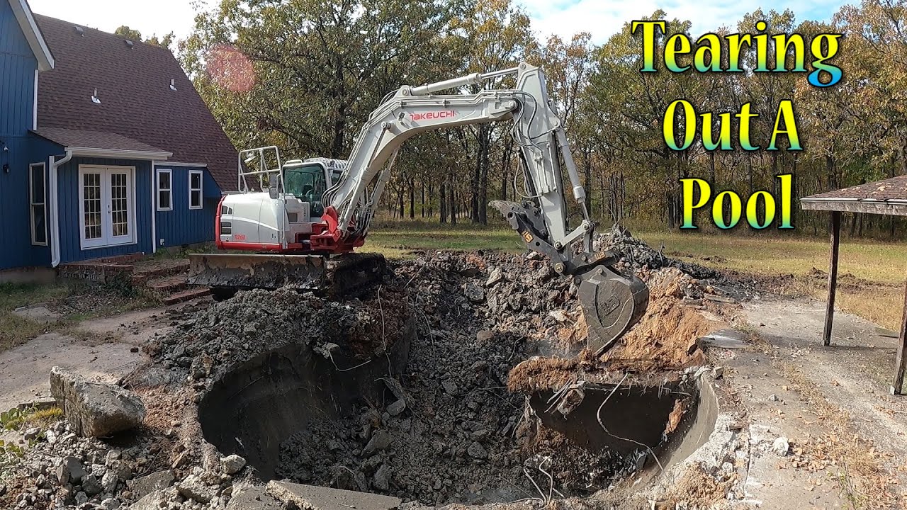 Tearing Out An Old Swimming Pool