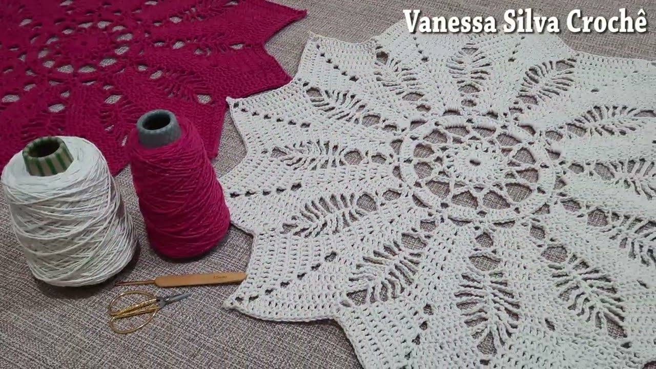 Centro de Mesa Celeste / Centro de Mesa Fácil em Crochê