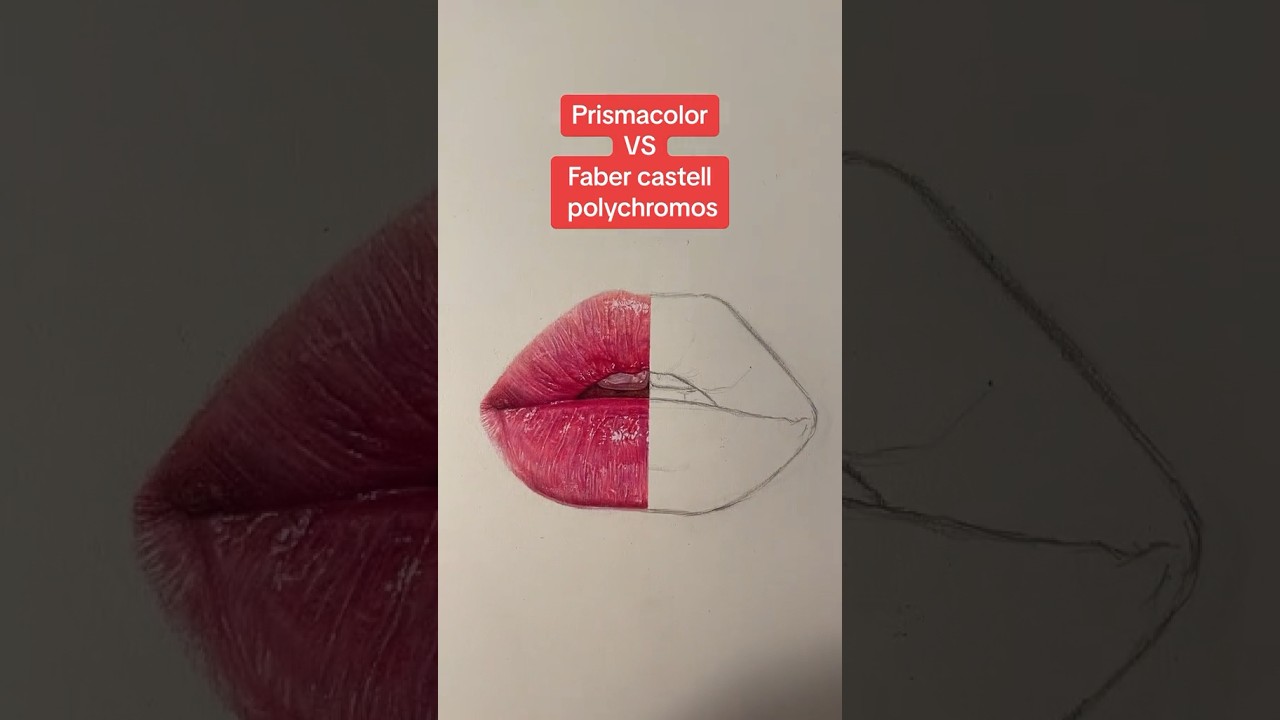 Part 2 of prismacolor premier 🆚 faber castell polychromos💗What side wins? #shorts #drawing #lipart