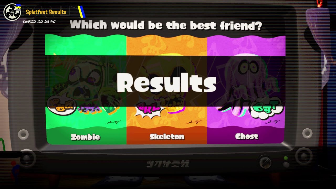 Splatoon 3: Splatfest #71  - Zombie vs Skeleton vs Ghost (Splatoween 2025) | Results