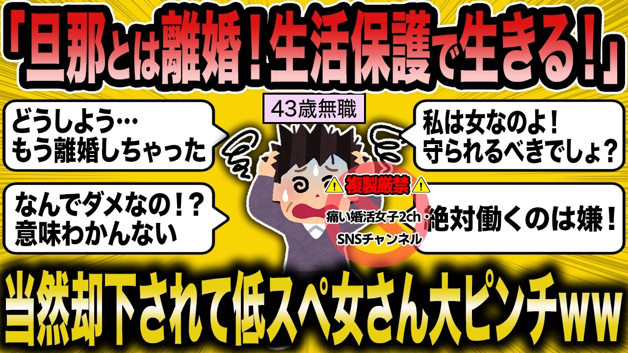 【2ch面白いスレ】生活保護をあてにしていた低スぺ主婦さん当然の詰みｗｗｗ【ゆっくり解説】