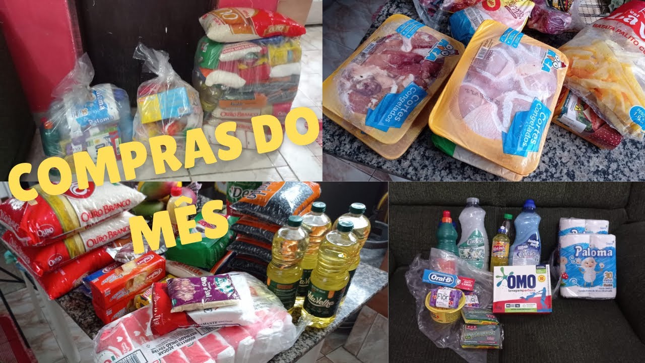 COMPRAS DO MÊS ! CESTA BÁSICA COMPLETA / QUANTO GASTEI?