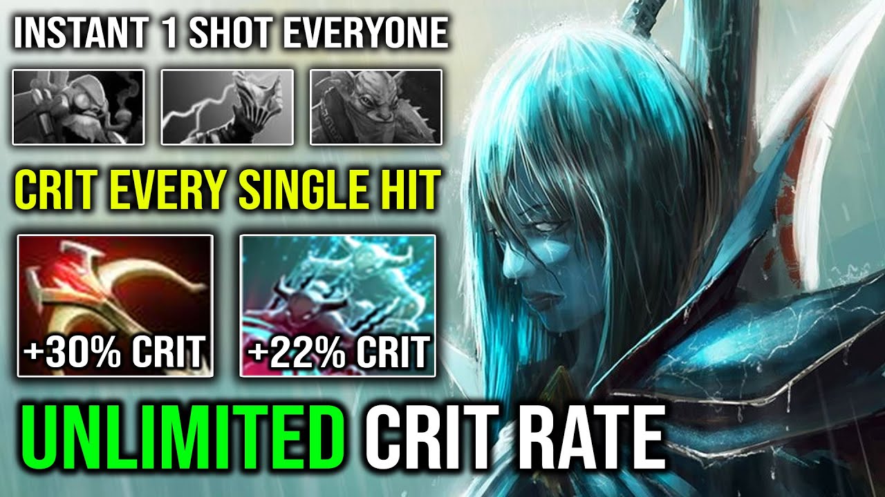 UNLIMITED CRIT RATE - 1 Shot Daedalus Phantom Assassin EZ Instant KO Overpower Build Dota 2