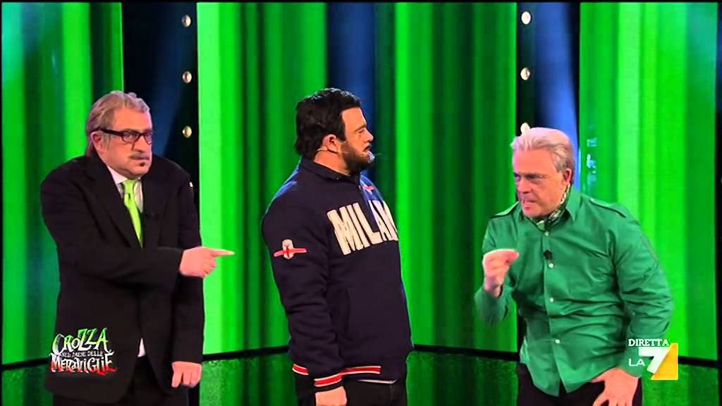 Crozza nel Paese delle Meraviglie - Crozza: Salvini - Bossi - Maroni ...in Basta Euro Tour