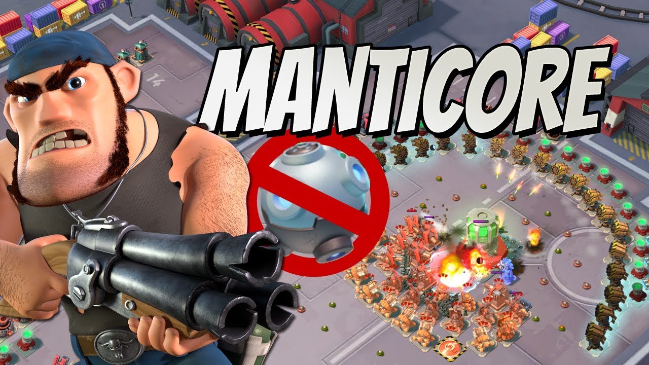 Boom Beach Manticore Solo with Bullit Taunt (Without Cryo Bombs)