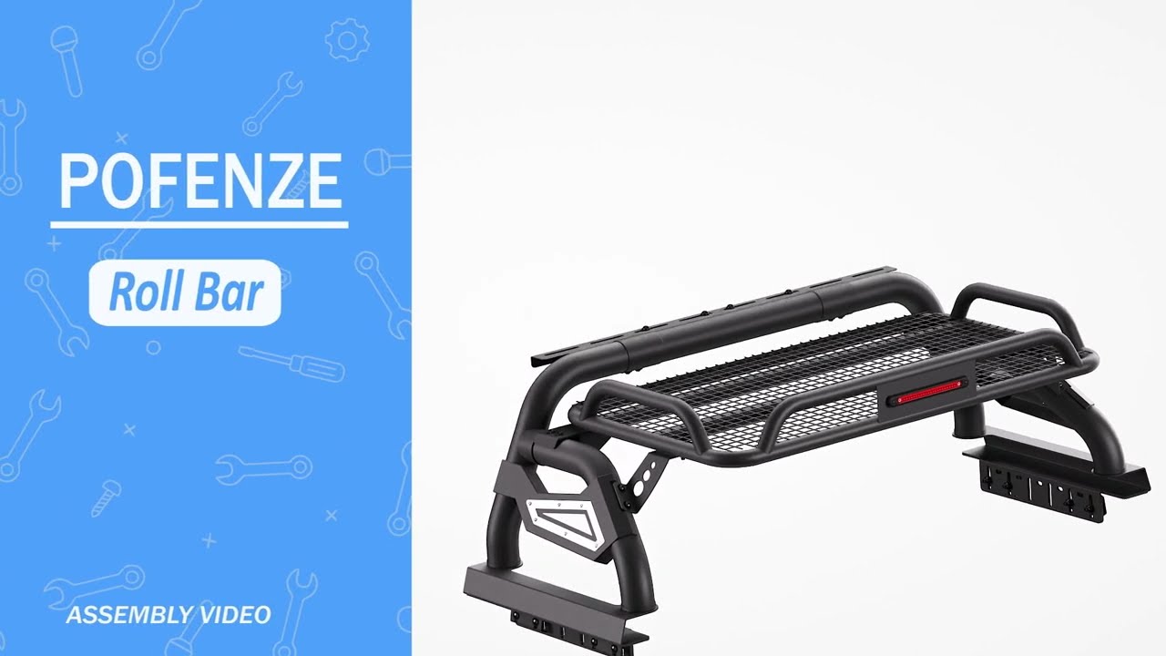 Roll Bar for Mid Size Pickup Truck Sport Bar with Cargo Carrier Basket for Toyota, Chevy & GMC