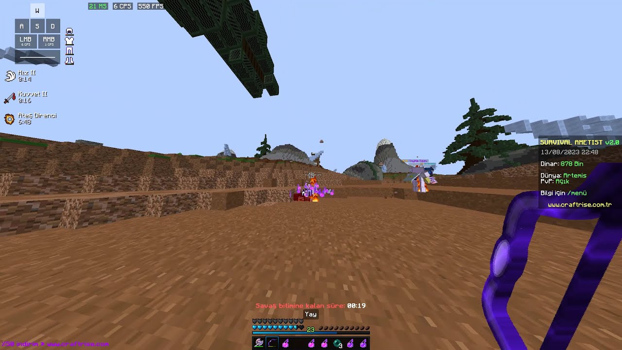 SW GG PVP/Craftrise Survival Ametist/Açık Alan/Nether/Artemis Pvp