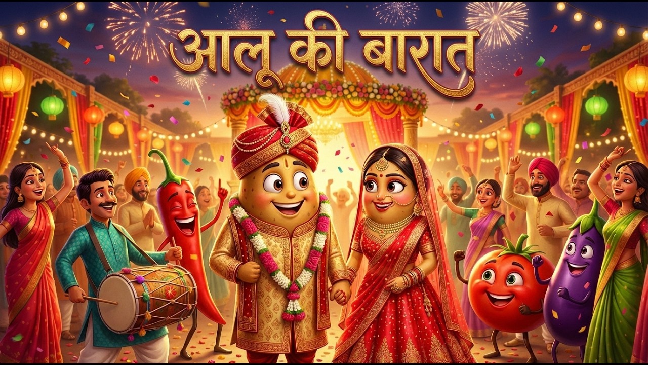 Aalu Ki Barat | Kids Hindi | Hindi Cartoon Video |आलू की बारात | #hindirhymes