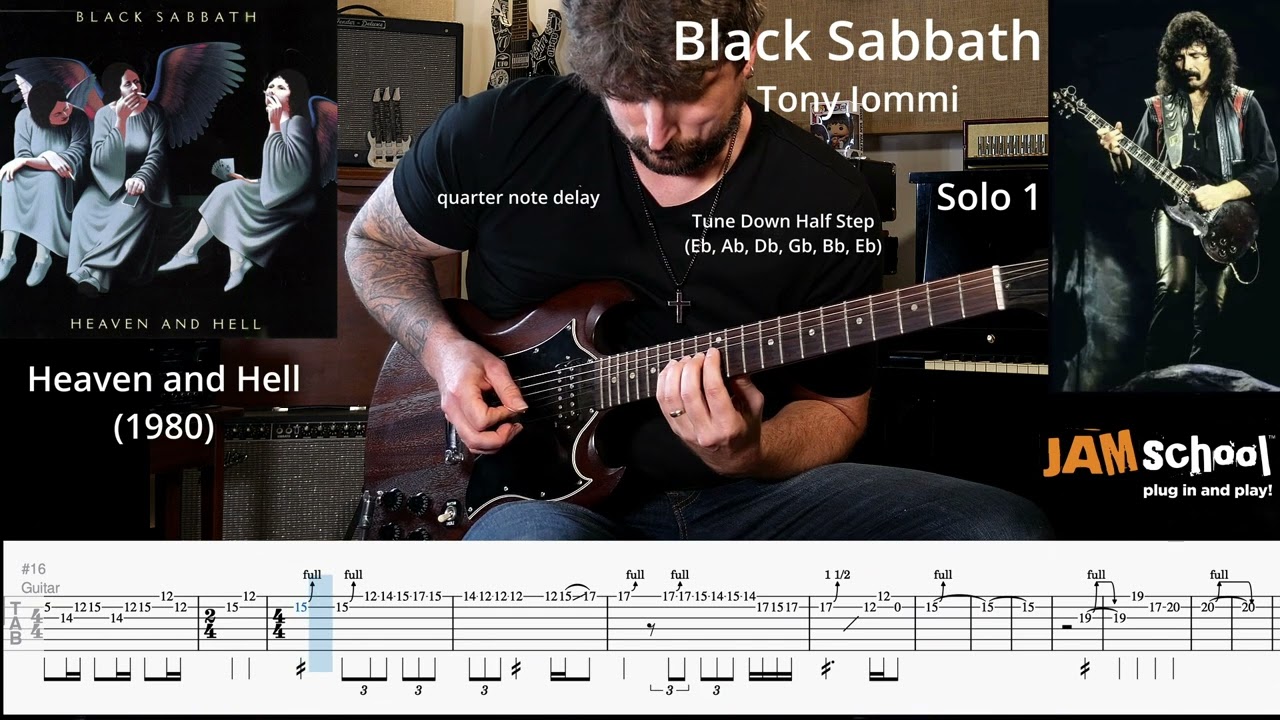 Black Sabbath Heaven and Hell Tony Iommi Guitar Solo with TAB