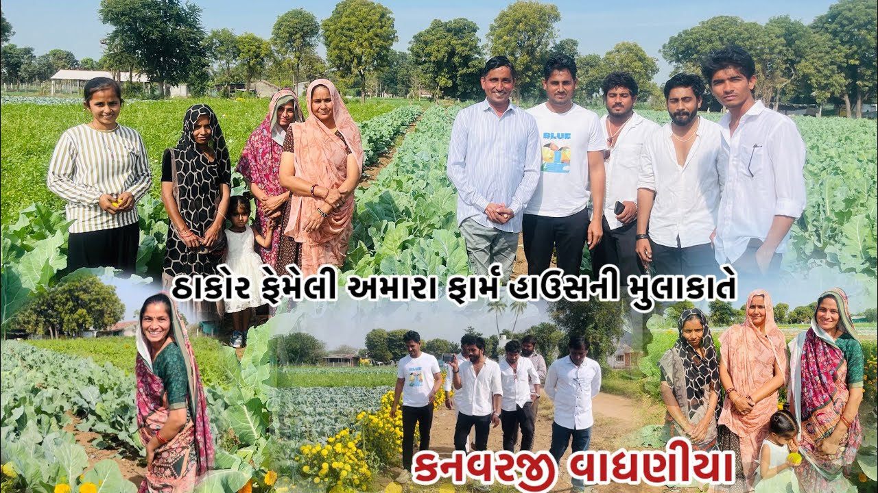 ઠાકોર ફેમેલી અમારા ફાર્મ હાઉસની મુલાકાતે #vairalvideo #p_k_vadhaniya #farming