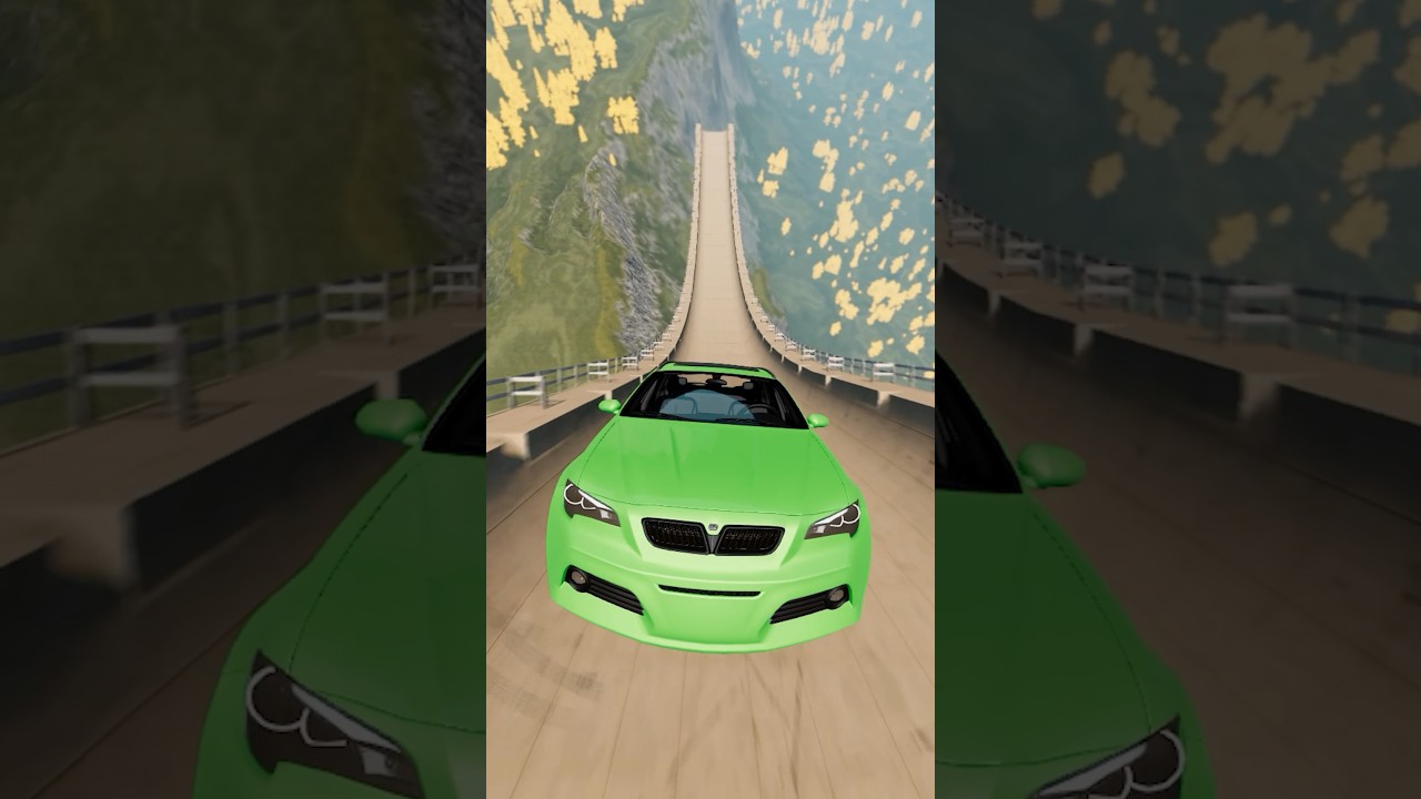 Big car vs Steep Road #automobile #beamngcrash #beamngexperiments