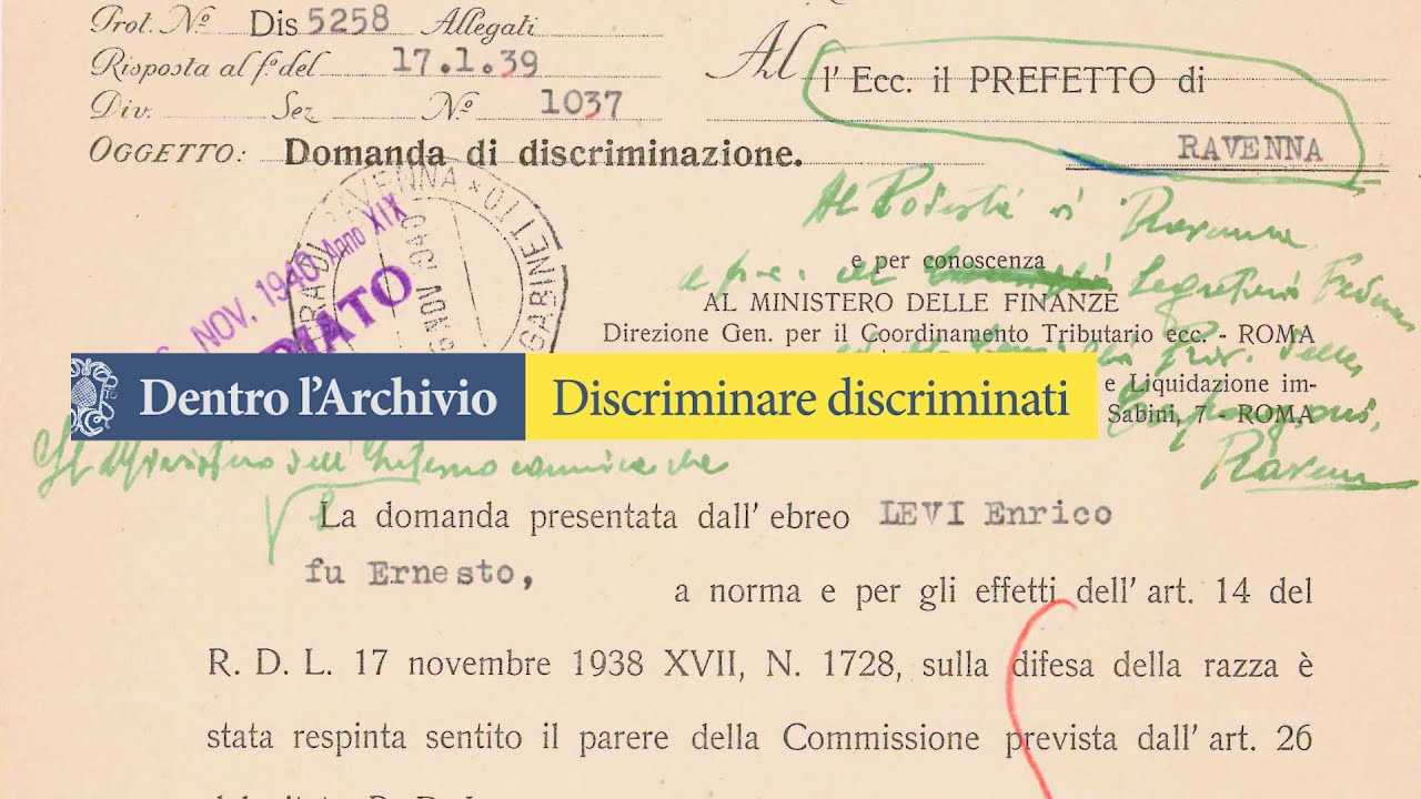 DENTRO L'ARCHIVIO – Discriminare discriminati