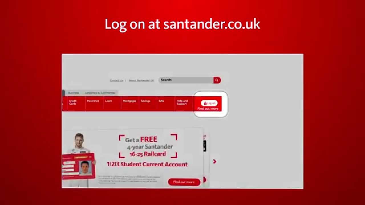 Santander Online Banking – how to log on