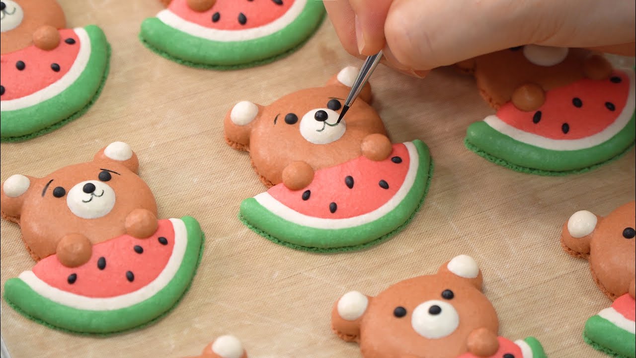 Bear & Watermelon Macarons[SUGAR BEAN]