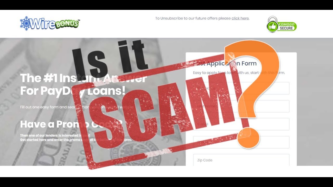 Wirebonus.com - is it scam or legit payday loans company?