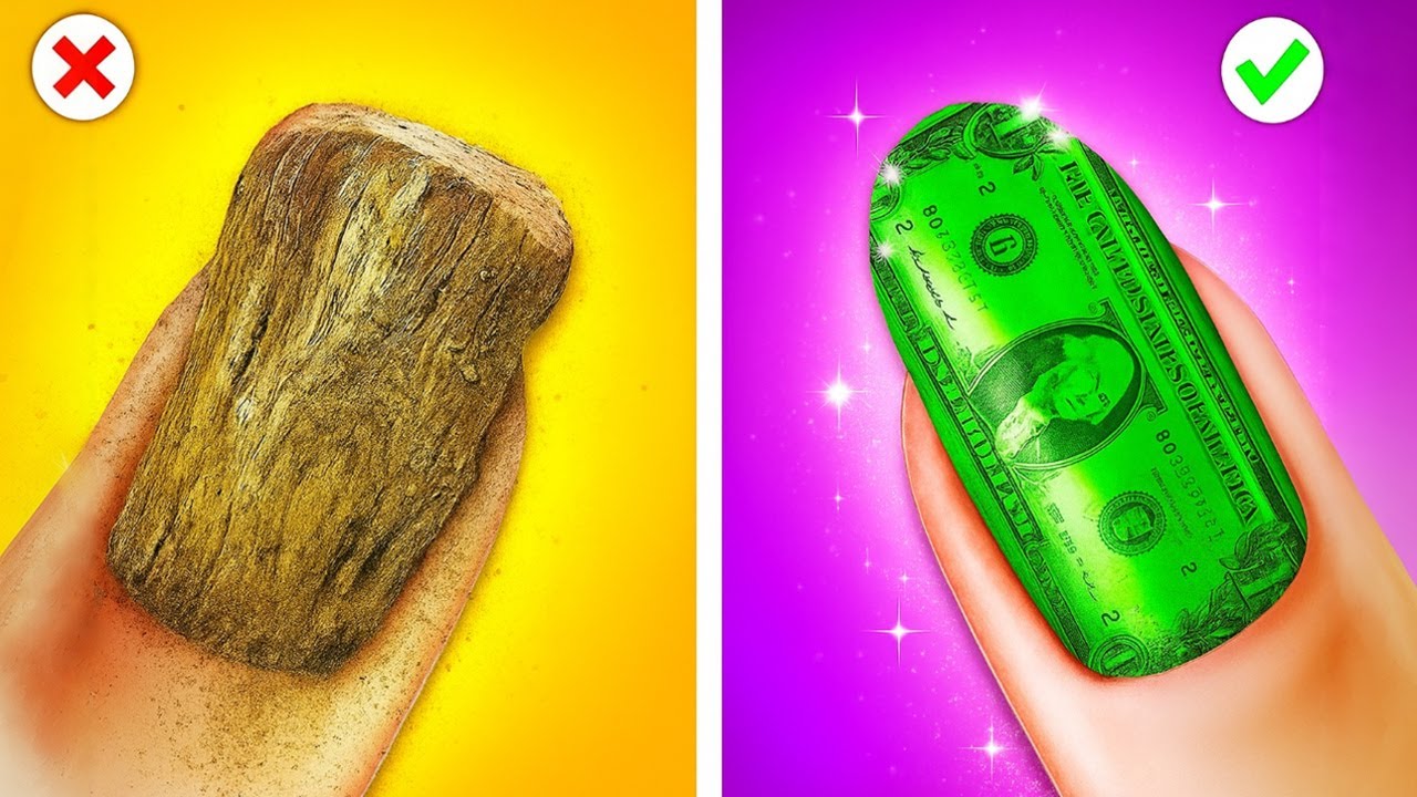 24 ORE con Unghie XXL! 💅 Trucchi di bellezza GENIALI per capelli e unghie! 😍