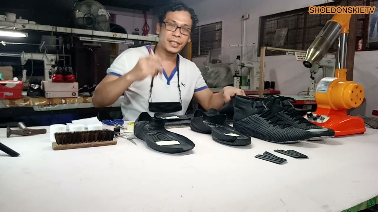 SHOE REPAIR PROCESS - NIKE SHOES | FULL REGLUE PROCESS