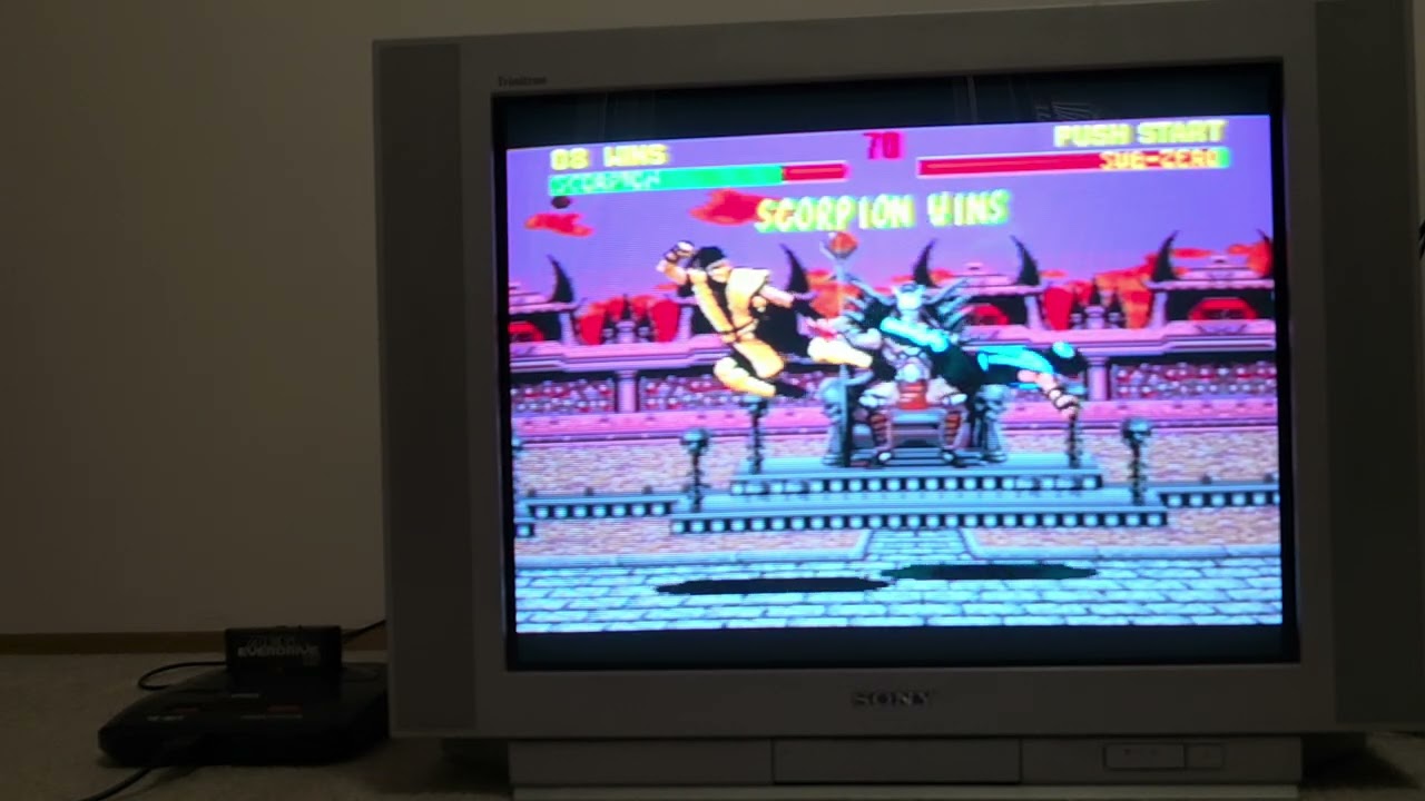 Mortal Kombat 2 ( Sega Megadrive) - Scorpion longplay - Hardest difficulty