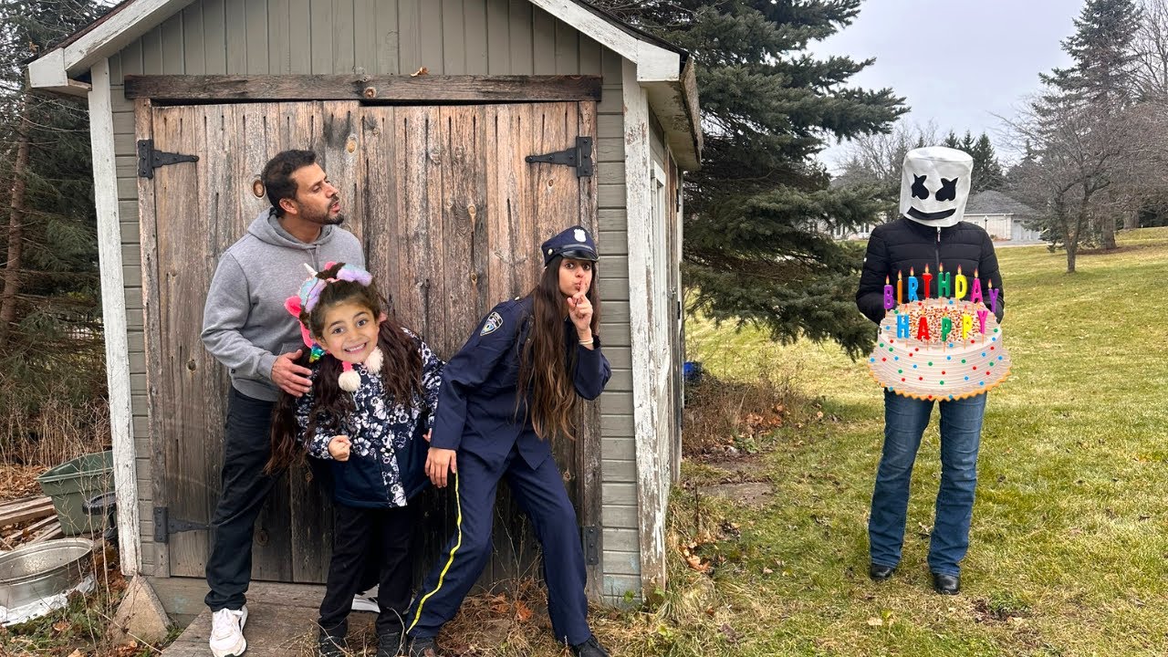 Deema and Sally with Funny police rescue adventure