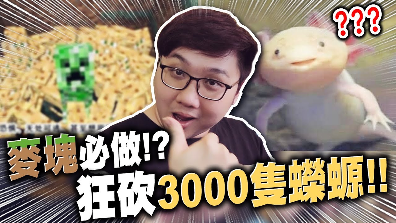 麥塊玩家一定懂！超爆笑梗圖！狂砍3000隻蠑螈！？｜Minecraft梗圖系列【黑羽】