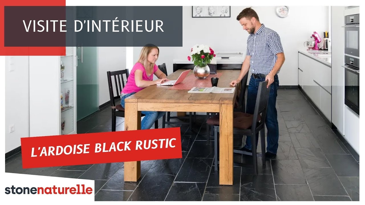 Black Rustic : une ardoise noire rustique pour un sol int&eacute;rieur d'exception !