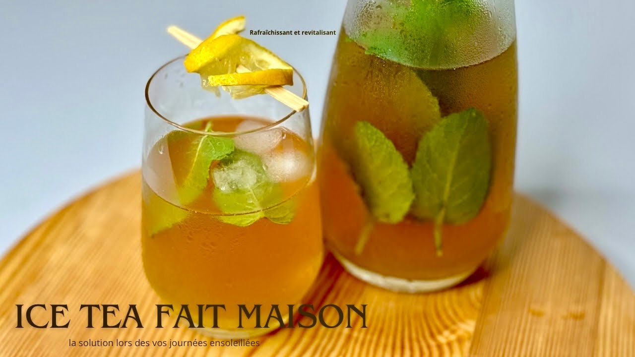 Comment faire l’ice tea maison 💯%citron avec seulement 3 ingrédients!Revitalisant et rafraîchissant!