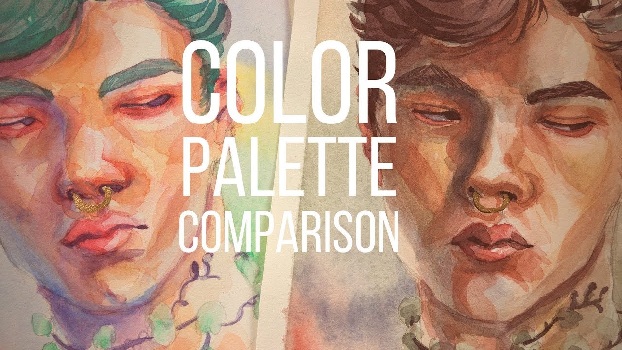 Color Palette Comparison - Sennelier Watercolor Portraits