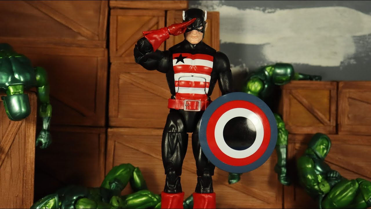 U.S. AGENT MARVEL LEGENDS AVENGERS WAVE (CONTROLLER BAF SERIES) ACTION FIGURE REVIEW + STORY TIME