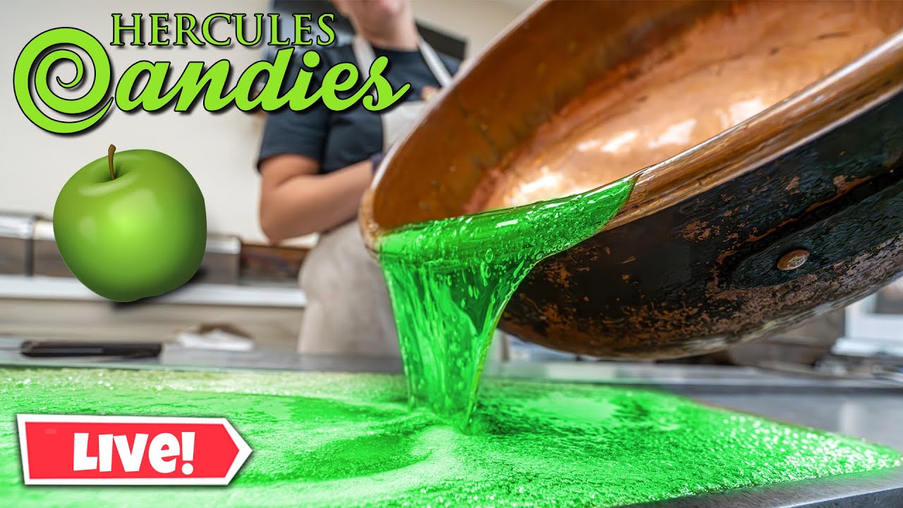 Making Sour Green Apple Hard Candy Live!
