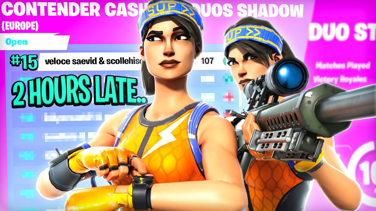 В последний час турнира Duo Cash Cup (Топ-15) мы набрали 107 очков (900 долларов).