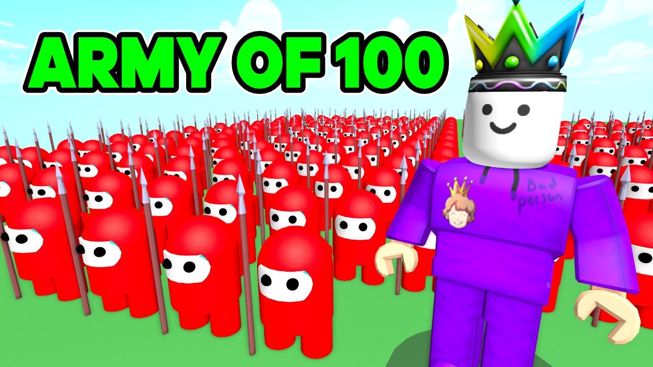 Strong ARMY of 100 for DEFENSE On Roblox