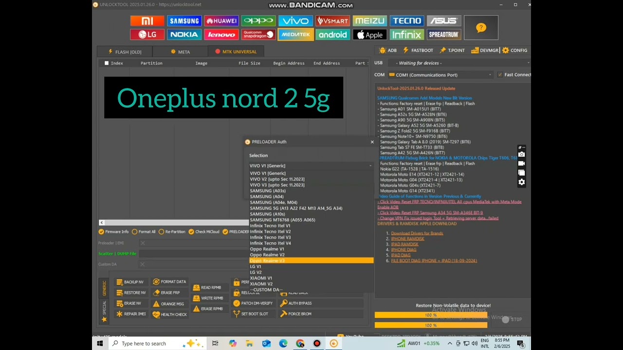 Oneplus nord 2 5g Frp bypass one Click with unlock tool