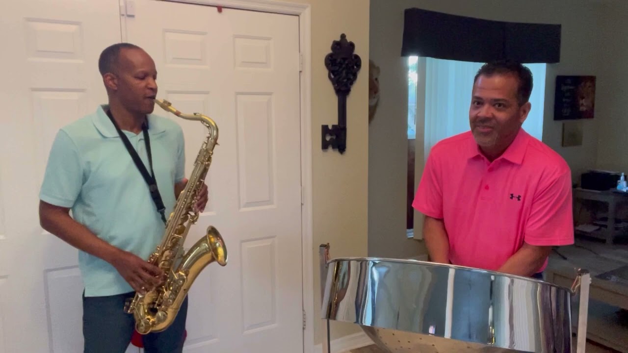 Way Maker on Steel Drum and Sax #tropicalpraises #steeldrum