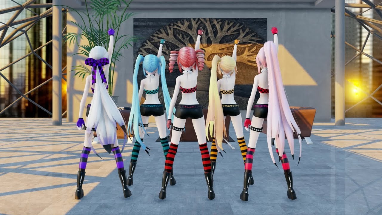 [MMD] Ikkitousen / Matchless Warriors / 一骑当千  (Miku, Luka, Teto, Haku, Neru)