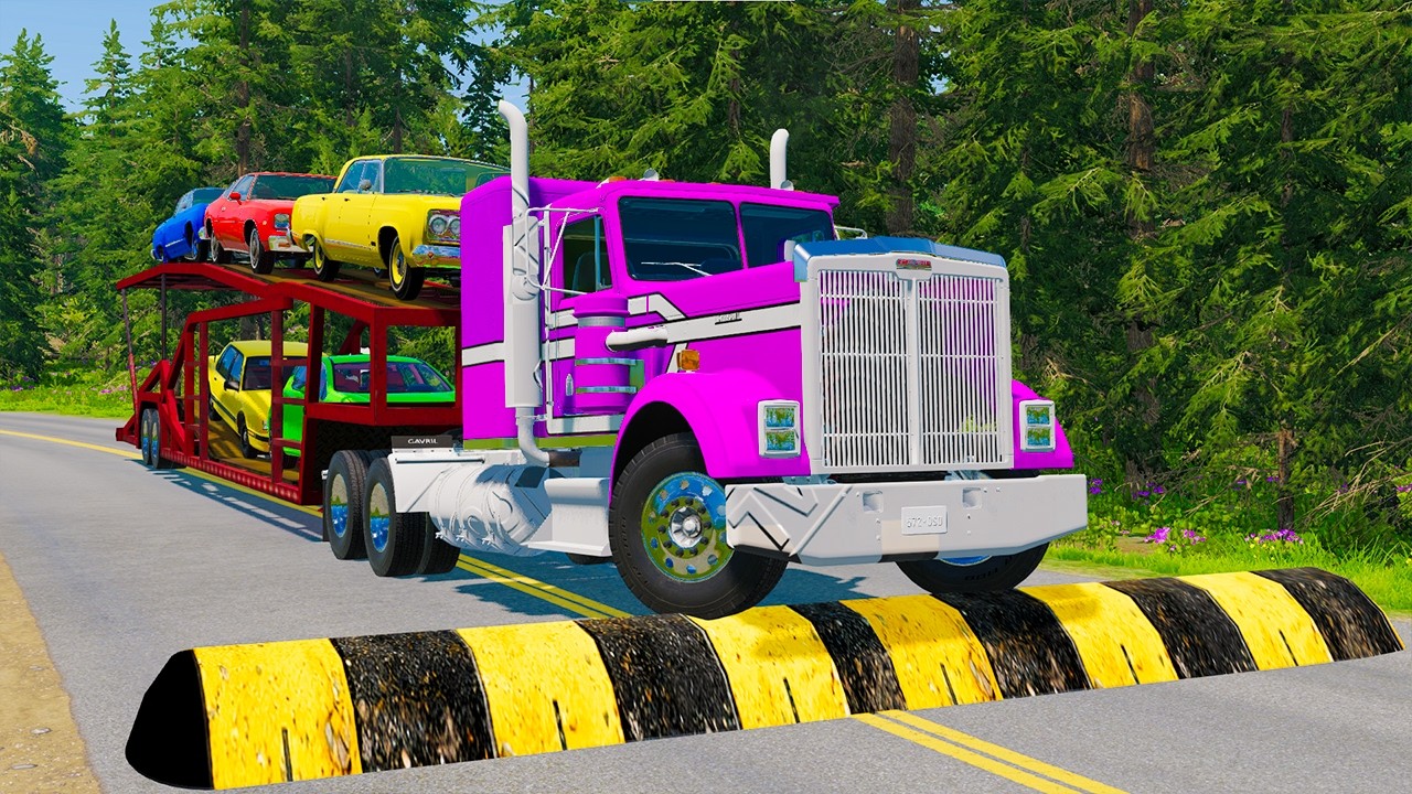 Trucks vs Speed Bumps #48 | Driver Skills Gameplay | BeamNG Drive | BeamNg AMG