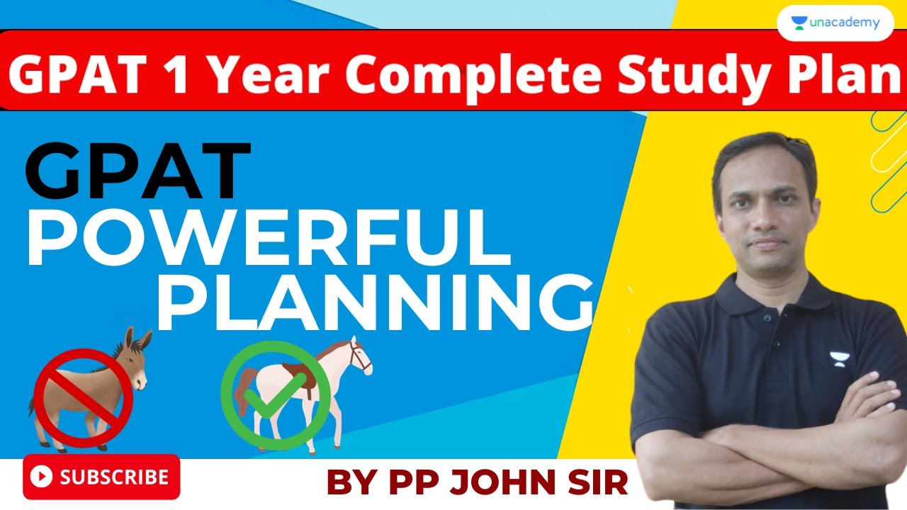 GPAT2024 | GPAT 1 Year Complete Study Plan | GPAT Powerful Planning by P.P. John Sir  | #gpat2024