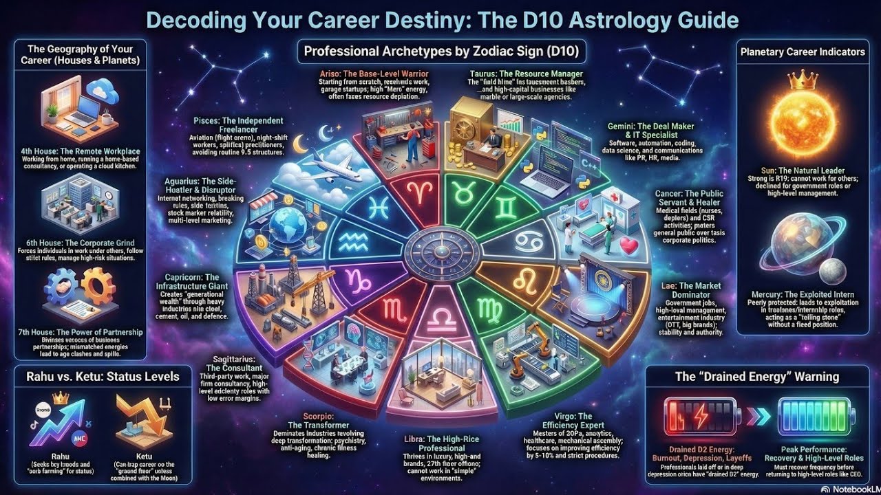 D10 in Astrology | Prediction using Rashi and Planets in D10
