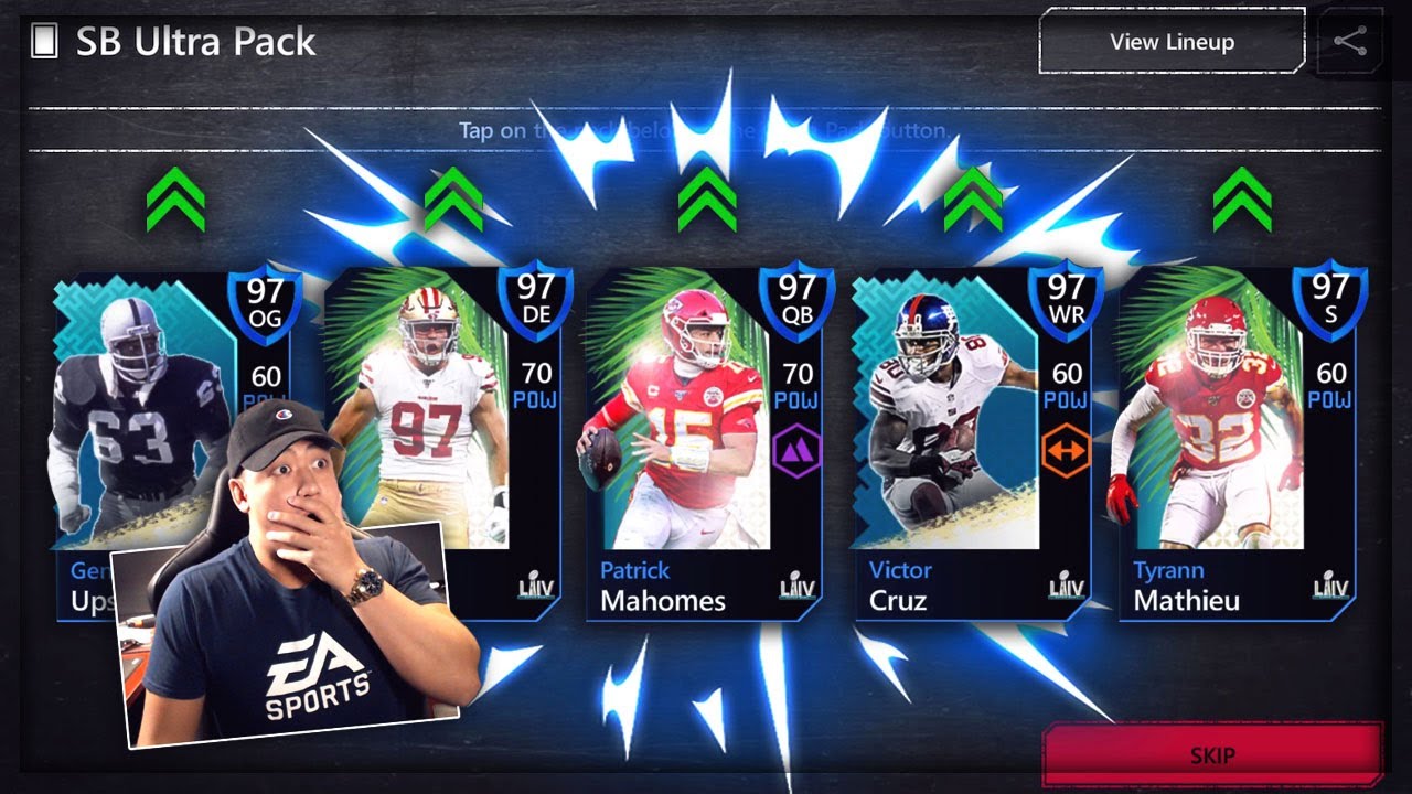 FINISHING 97 OVR SUPERBOWL MASTER!! MADDEN MOBILE 20 SUPERBOWL ULTRA PACK OPENING!!
