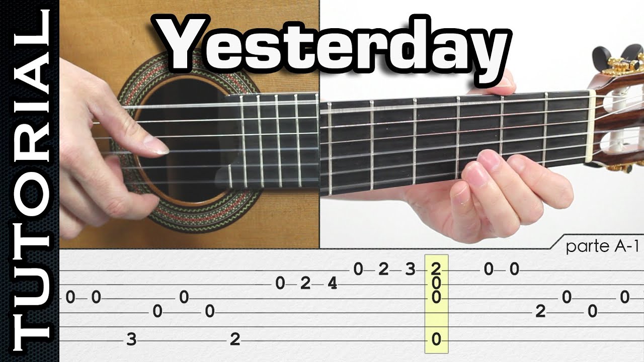 CLASE: Como tocar YESTERDAY en Fingerpicking GUITARRA CLASE COMPLETA! GUITAR