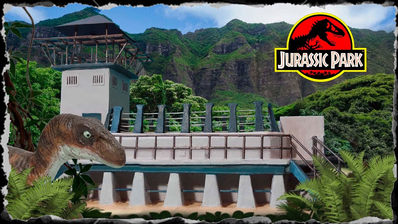 Dioramas para figuras: Recinto de los Velociraptores de Jurassic Park. Homenaje a mi padre !!!!!!!