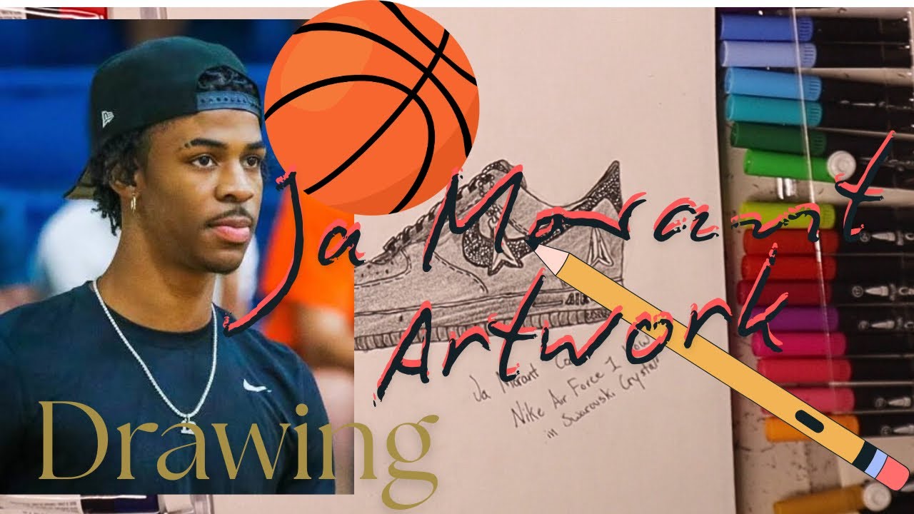 Ja Morant Nike Air Force 1s low Swarovski Crystal Art drawing How to DIY New Release